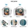 2 Pack Clear Decorative Hanging Travel Toiletry TSA Approved Cartoon Panda Retro Bathtub Multifunctional Small Cosmetic Bag Mens Shaving kit Bolsa de almacenamiento view 4