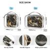 2 Pack Clear Decorative Toiletry Bag Hanging TSA Approved Swirling Black and Gold Marble Patterns Waterproof Cosmetic Bags for Women Mens Shaving kit de maquillaje view 4