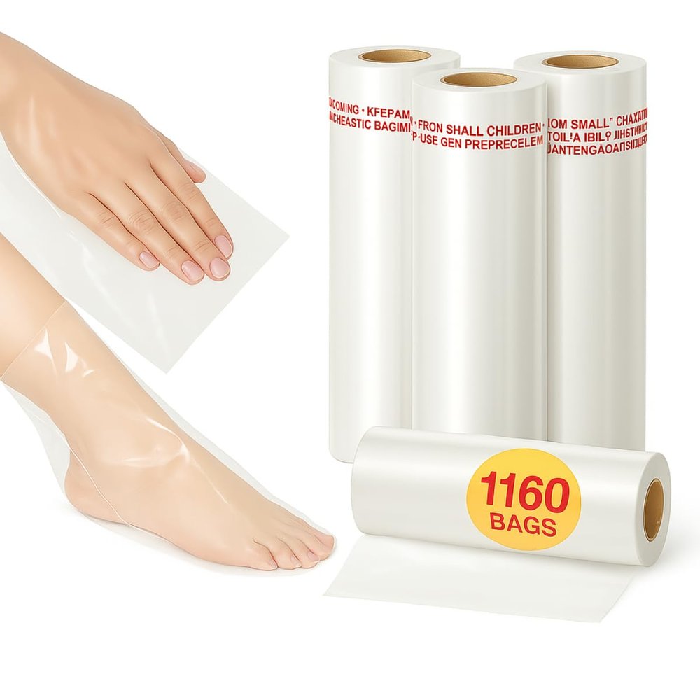Paraffin Wax Bags for Hands and Feet, 1160 Count 11x14 Inch Plastic Liners, Refill Socks and Gloves for Paraffin Bath, Wax Treatment Mitt Covers for Paraffin Wax Machine