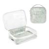 2 Pack Clear Decorative Hanging Travel Toiletry TSA Approved Light Green Luxury Marble Texture Multifunctional Large Cosmetic Bag Travel Essential de maquillaje para view 3