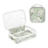 2 Pack Clear Decorative Mens Toiletry Travel Bag TSA Approved Calla Lily Flower Pastel Colors Mint Green Transparent Travel Makeup Bag Travel Essential de maquillaje para view 3