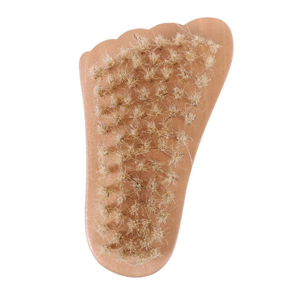 Beaupretty 1pc Practical Bristle Nail Brush Simple Manicure Brush Nail Art Tool Natural Pig Bristles Safe Comfortable