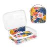 2 Pack Clear Decorative Hanging Travel Toiletry TSA Approved Hawaiian Style Tropical Flowers Palm Leaves Colorful Transparent Travel Makeup Bags Mens Shaving kit Bolsa de maquillaje view 3