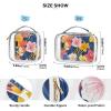 2 Pack Clear Decorative Hanging Travel Toiletry TSA Approved Hawaiian Style Tropical Flowers Palm Leaves Colorful Transparent Travel Makeup Bags Mens Shaving kit Bolsa de maquillaje view 4