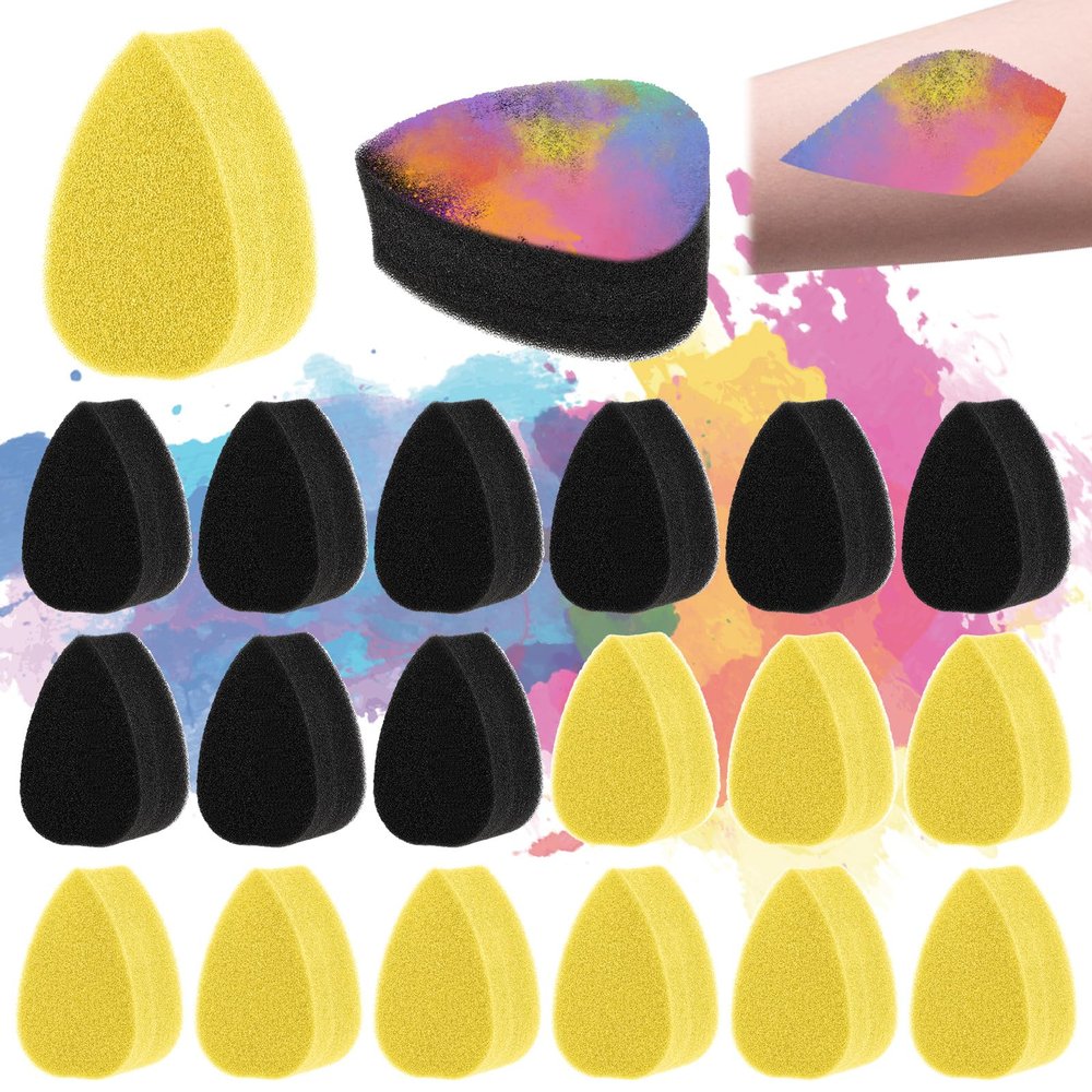 20 Pcs Face Paint Sponge, High Density Painting Supplies Petal Face Paintings Sponge Droplets Makeup Paint Sponges for Adults Art Work and Body Painting Tear Drop Halloween Christmas