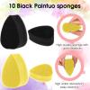 20 Pcs Face Paint Sponge, High Density Painting Supplies Petal Face Paintings Sponge Droplets Makeup Paint Sponges for Adults Art Work and Body Painting Tear Drop Halloween Christmas view 3