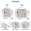 2 Pack Clear Decorative Toiletry Bags for TSA Approved Cute Tree Bird Owl Red Multifunctional Makeup Bag Small Mens Shaving kit Bolsa de maquillaje view 4