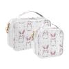 2 Pack Clear Decorative Toiletry Bags for Traveling Women TSA Approved Animal Rabbit Simple Line Cartoon Style Waterproof Makeup Brush Bag Travel Essential para maquillaje view 2