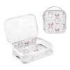 2 Pack Clear Decorative Toiletry Bags for Traveling Women TSA Approved Animal Rabbit Simple Line Cartoon Style Waterproof Makeup Brush Bag Travel Essential para maquillaje view 3