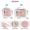 2 Pack Clear Decorative Toiletry Bag Men TSA Approved Watercolor Musical Note Golden Pink Waterproof Travel Makeup Bags Shaving Essentials Bolsa de maquillaje view 4