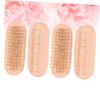 DEARMAMY 4pcs Double-sided Nail Brush Handheld Nail Cleaner Dust Removal Brush Bristle Massage Tool for Manicure Pedicure for Salon Use view 3