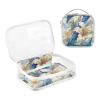 2 Pack Clear Decorative Hanging Travel Toiletry TSA Approved Floralmorphic Letter Z White Lily Flower Oil Painting Style Reusable Makeup Brush Bag Mens Shaving kit para maquillaje view 3