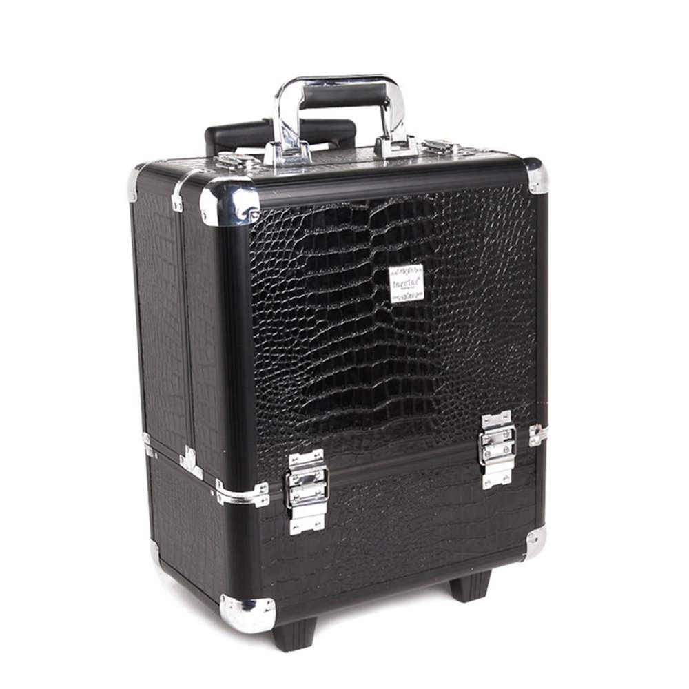LSSOAZZVVN Aluminum Alloy Cosmetic Case Trolley with Wheel Beauty Vanity Case Salon Toolbox Multi-Layer Nail Storage Box (2)