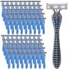 Leriton 90 Pcs Mens Disposable Razors Bulk 3 Blade Sensitive Skin Shaving Razor Long Blade for Hotel Spa Travel view 1