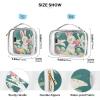 2 Pack Clear Decorative Hanging Travel Toiletry TSA Approved Cartoon Easter Cute Bunny Colorful Easter Egg Transparent Travel Makeup Bags Shaving Essentials maquillaje para view 4