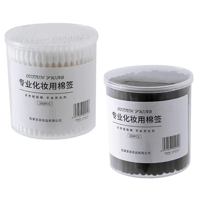 LIFKOME 400pcs Double-ended Cotton Swabs for Ears Face Makeup Sanitary Dust Absorbent Compact for Travel
