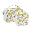 2 Pack Clear Decorative Mens Toiletry Travel TSA Approved Buttercup Simple Line Art Cartoon Style Multifunctional Makeup Brush Bag Shaving Essentials Bolsa de maquillaje view 2
