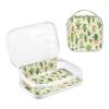2 Pack Clear Decorative Toiletry Bags for TSA Approved Cactus Green Cartoon Water-Resistant Makeup Brush Bag Shaving Essentials para maquillaje view 3
