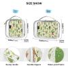 2 Pack Clear Decorative Toiletry Bags for TSA Approved Cactus Green Cartoon Water-Resistant Makeup Brush Bag Shaving Essentials para maquillaje view 4