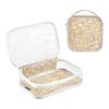 2 Pack Clear Decorative Toiletry Bag for Women TSA Approved Heart Romantic Rose Red Waterproof Cosmetic Bags with Zipper Mens Shaving kit de maquillaje view 3