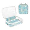 2 Pack Clear Decorative Toiletry Hanging Bag TSA Approved Delicate Cartoon Crystal Mint Green Gold Waterproof Makeup Travel Bag Shaving Essentials maquillaje view 3