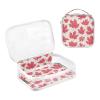 2 Pack Clear Decorative Toiletry Bag Large TSA Approved Red Maple Leaf Multifunctional Makeup Brush Bag Mens Shaving kit para maquillaje view 3