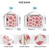 2 Pack Clear Decorative Toiletry Bag Large TSA Approved Red Maple Leaf Multifunctional Makeup Brush Bag Mens Shaving kit para maquillaje view 4