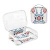 2 Pack Clear Decorative Mens Toiletry Bag TSA Approved Boho Red and Blue Rabbit Multifunctional Cosmetic Bags for Women for Purse Mens Shaving kit de maquillaje view 3