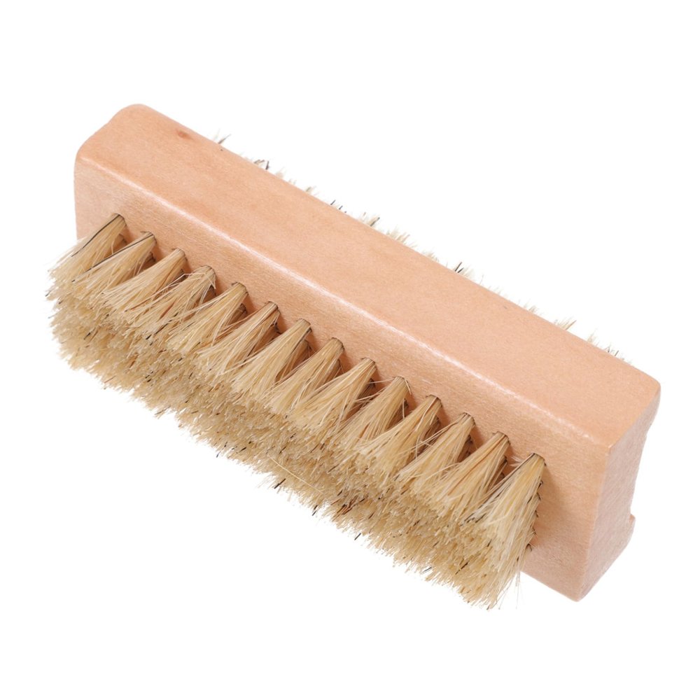 Beaupretty 1pc Wooden Pig Bristle Nail Brush Nail Dust Cleaner for Art and Manicure Comfortable Grip Wooden Handle for Removing Dead Skin and from and Feet
