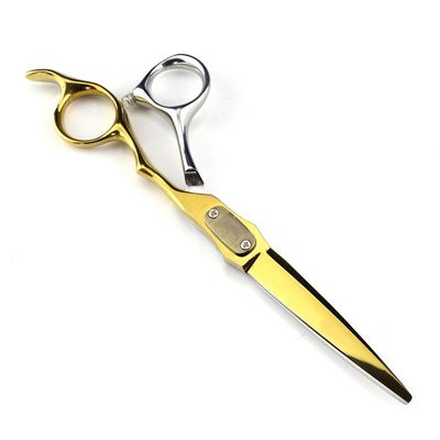 Hair Cutting, 6inch Professional 440c Steel Gold Scissor Cutting Barber Haircut Thinning Hairdressing