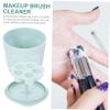 Didiseaon Makeup Brush Holder Lid Cleaning Box Drying Rack Cleaning Pad Brush Cleaner view 3