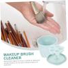 Didiseaon Makeup Brush Holder Lid Cleaning Box Drying Rack Cleaning Pad Brush Cleaner view 4