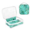 2 Pack Clear Decorative Hanging Travel Toiletry TSA Approved Pale Greenish-Gold Marble Texture Transparent Makeup Brush Bag Airport Airline Compliant Bolsa de almacenamiento view 3