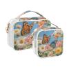 2 Pack Clear Decorative Mens Toiletry Bags TSA Approved Summer White Pink Daisies Butterfly Reusable Makeup Brush Bag Mens Shaving kit Bolsa de almacenamiento view 2