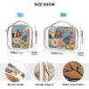 2 Pack Clear Decorative Mens Toiletry Bags TSA Approved Summer White Pink Daisies Butterfly Reusable Makeup Brush Bag Mens Shaving kit Bolsa de almacenamiento view 4