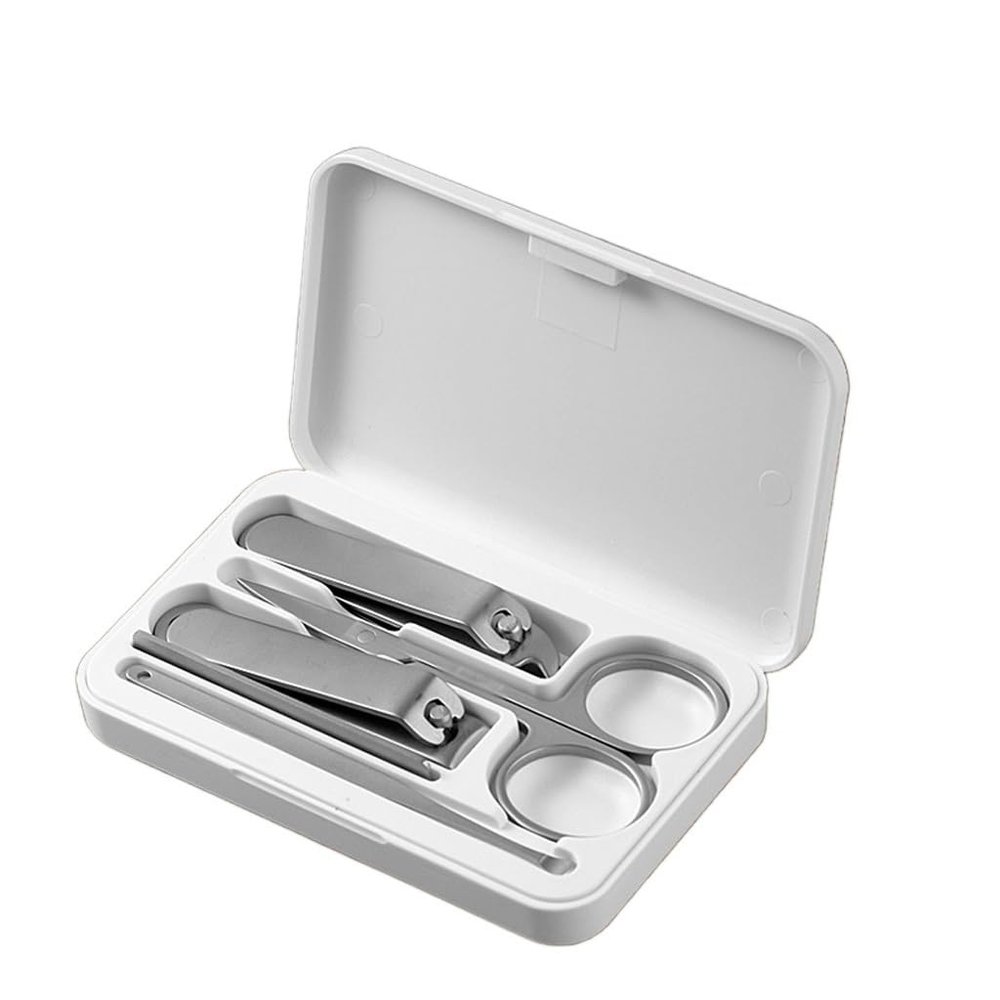 A Complete Set of Nail Clippers, A Five Piece Nail Clipper Set, and A Stainless Steel Nail Art Set