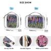 2 Pack Clear Decorative Mens Toiletry Travel TSA Approved Purple and Pink Hyacinth Flowers with Green Leaves Portable Makeup Brush Bag Shaving Essentials Bolsa de almacenamiento view 4