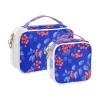 2 Pack Clear Decorative Mens Toiletry Travel Bag TSA Approved Red Rowanberry Fruit Royal Blue Water-Resistant Travel Makeup Bag Travel Essential de maquillaje para view 2