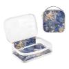 2 Pack Clear Decorative Travel Toiletry Bag TSA Approved Chic Abstract Fireworks Bursting Painting Blue Gold Reusable Makeup Brush Bag Mens Shaving kit maquillaje view 3