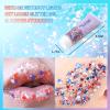 DAGEDA Red White Blue Body Glitter, 4th of July Outfits Accessories for Women, USA Flag Face Glitter Makeup, Fourth of July Patriotic Independence Day Hair Accessories Party Costumes view 2