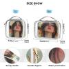 2 Pack Clear Decorative Toiletry Bag for Women TSA Approved Anime Beauty Water-Resistant Travel Cosmetic Bags for Women Mens Shaving kit para maquillaje view 4