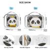 2 Pack Clear Decorative Mens Toiletry Travel TSA Approved Panda Cartoon Star Grey Water-Resistant Makeup Brush Bag Mens Shaving kit para maquillaje view 4