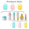 9 Pack Silicone Bottle Covers for Traveling, Airplane Travel Essentials for Women, Beach Vacation and Cruise Ship Travel Accessories, Travel Size Toiletries, Must Haves, Leak Proof view 2