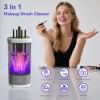 Electric Makeup Brush Cleaner Machine, Automatic Makeup Brush Cleaner With USB cable, Makeup Brush Washer with Dryer Horder, Cosmetic Brushes Cleaner Tool for All Makeup Brushes (Grey) view 2