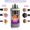 Electric Makeup Brush Cleaner Machine, Automatic Makeup Brush Cleaner With USB cable, Makeup Brush Washer with Dryer Horder, Cosmetic Brushes Cleaner Tool for All Makeup Brushes (Grey) view 4