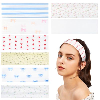 16Pcs Cute Headbands for Women Girls Fashion Floral Women's Headbands Elastic Hair Bands Non Slip Sport Headband Striped Headband Soft Fabric Head Bands Hair Accessories for Daily Workout Yoga Fitness
