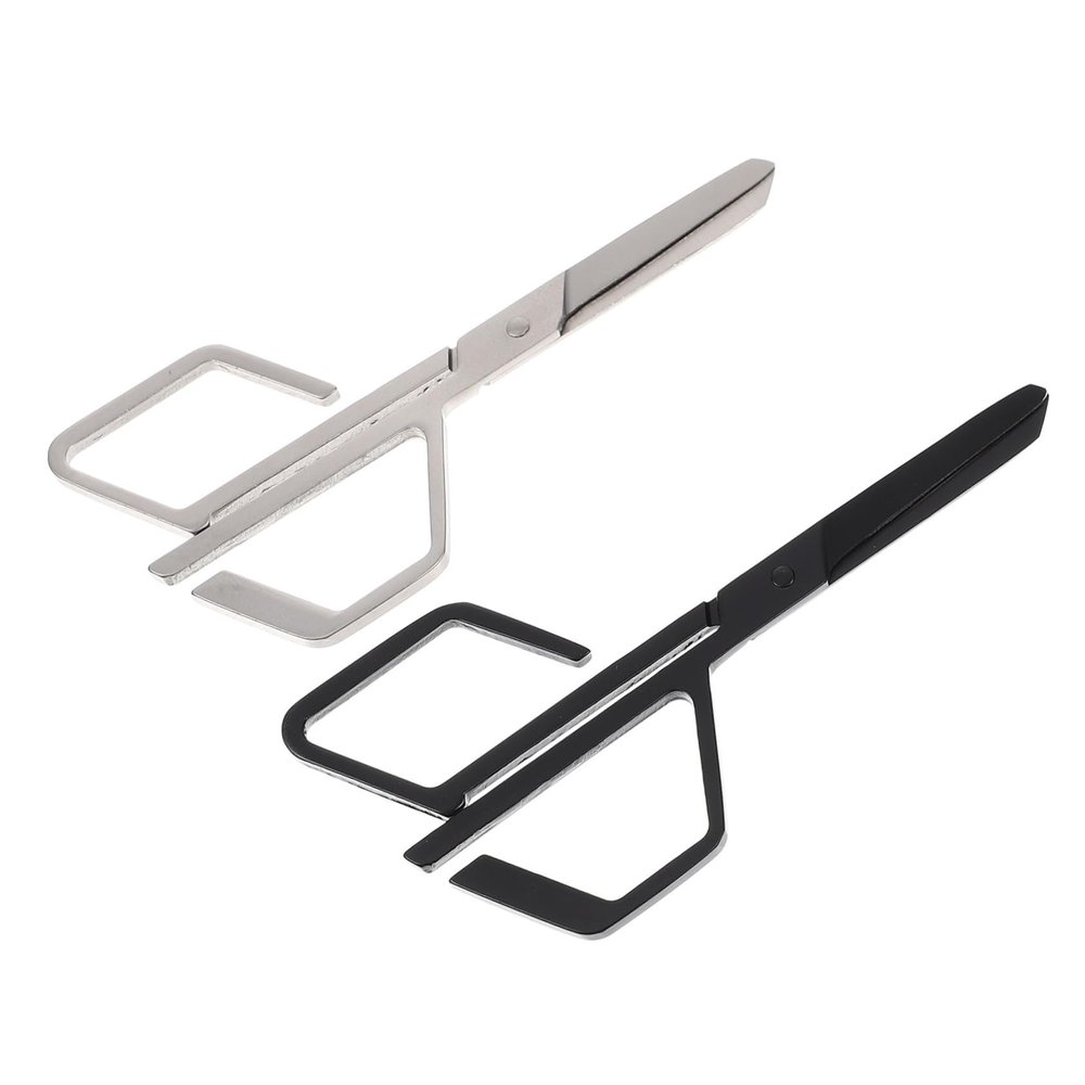 Healvian 2pcs Stainless Steel Nose Hair Trimming Scissors Eyebrow Trimmers for Women Men Facial Hair Grooming Tool