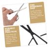 Healvian 2pcs Stainless Steel Nose Hair Trimming Scissors Eyebrow Trimmers for Women Men Facial Hair Grooming Tool view 3