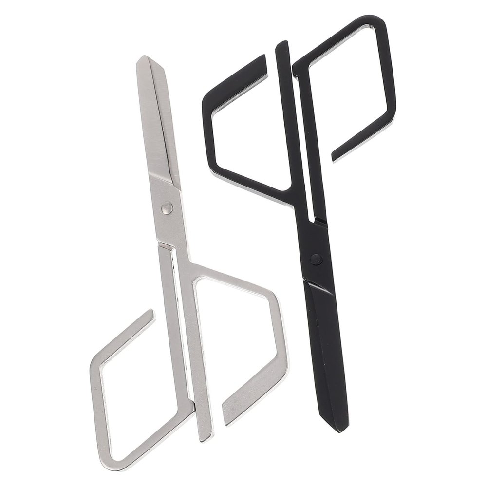 HAKIDZEL 2pcs Facial Hair Removal for Women Grooming Scissors Men Safety Nose Hair Scissors