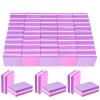 50 Pcs Sponge Nail Buffers,100/180 Grit Mini Nail Files,Mini Buffer Block Nail File for Acrylic & Natural Nails,Double-Sided Buffing Blocks for Manicure & Pedicure,Salon & Home Use(Pink-Purple) view 1
